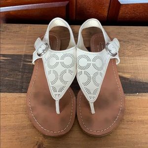 Coach white sandals